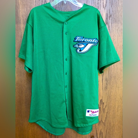Majestic Other - 2006 Toronto Blue Jays St. Patrick's Day Batting Practice Green Jersey XL Mesh